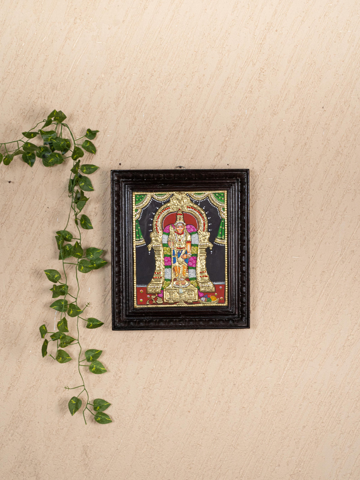 Tanjore Painting - Murugan - Semi Embossed - 12x10 inch - WL5236