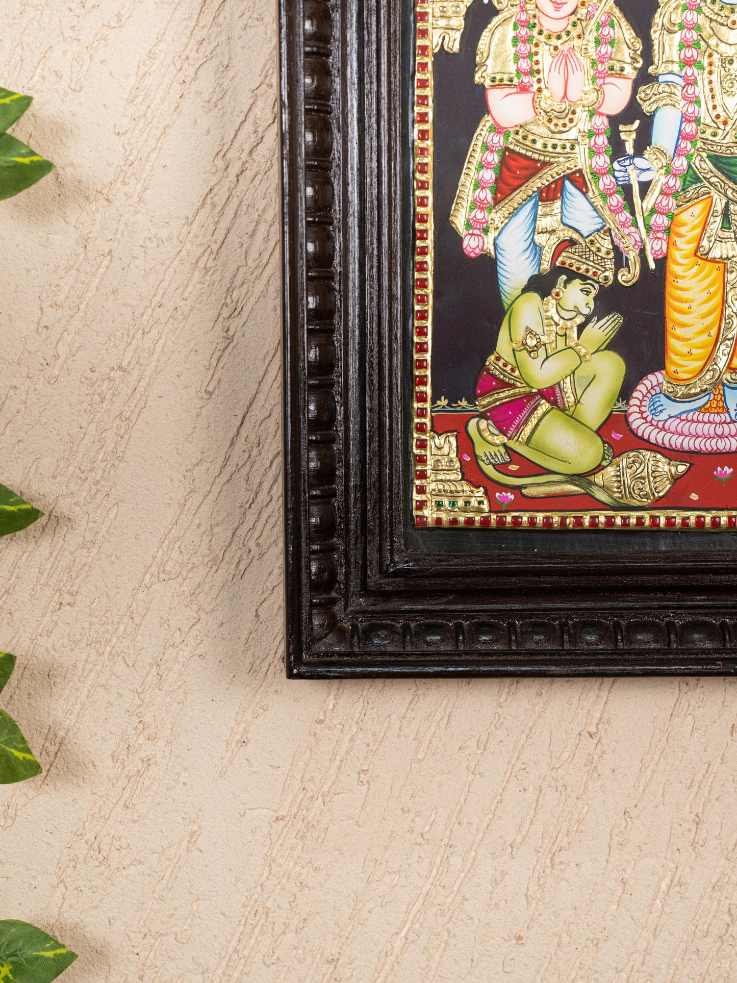 Tanjore Painting - Ram Darbar - Flat (Gold Foil) - 15x12 inch - WL5242