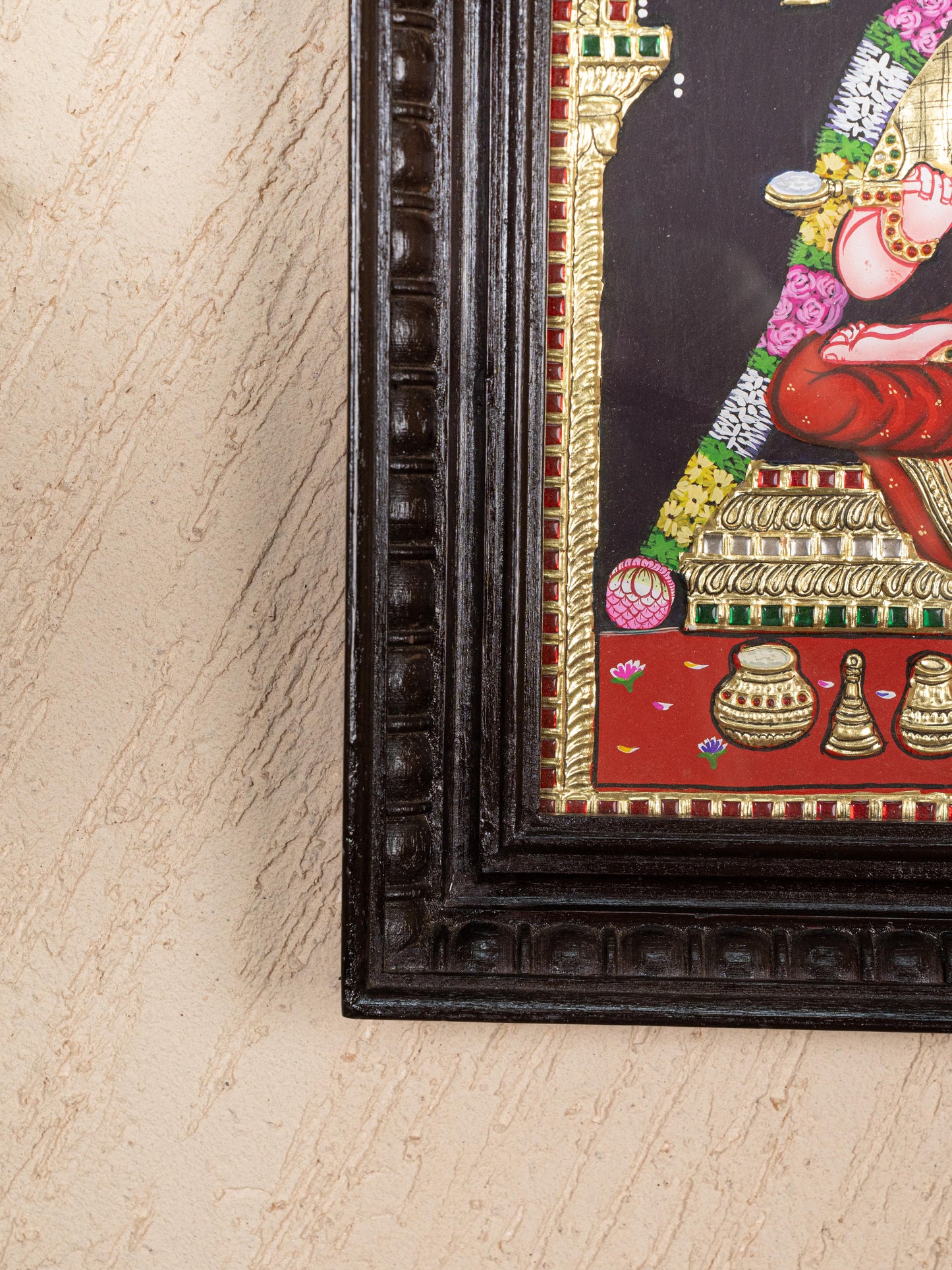 Tanjore Painting - Annapoorani - Flat (Gold Foil) - 15x12 inch - WL5247