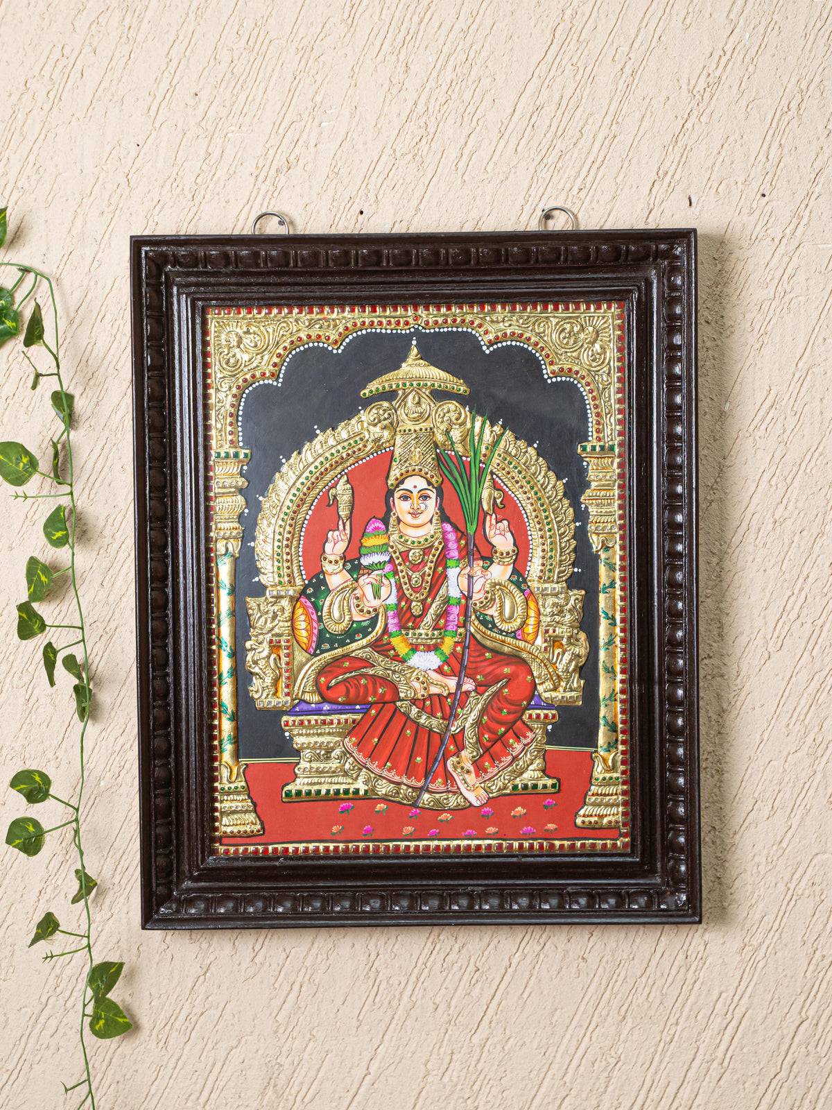 Tanjore Painting - Kamatchi - Flat (Gold Foil) - 18x14 inch - WL5249