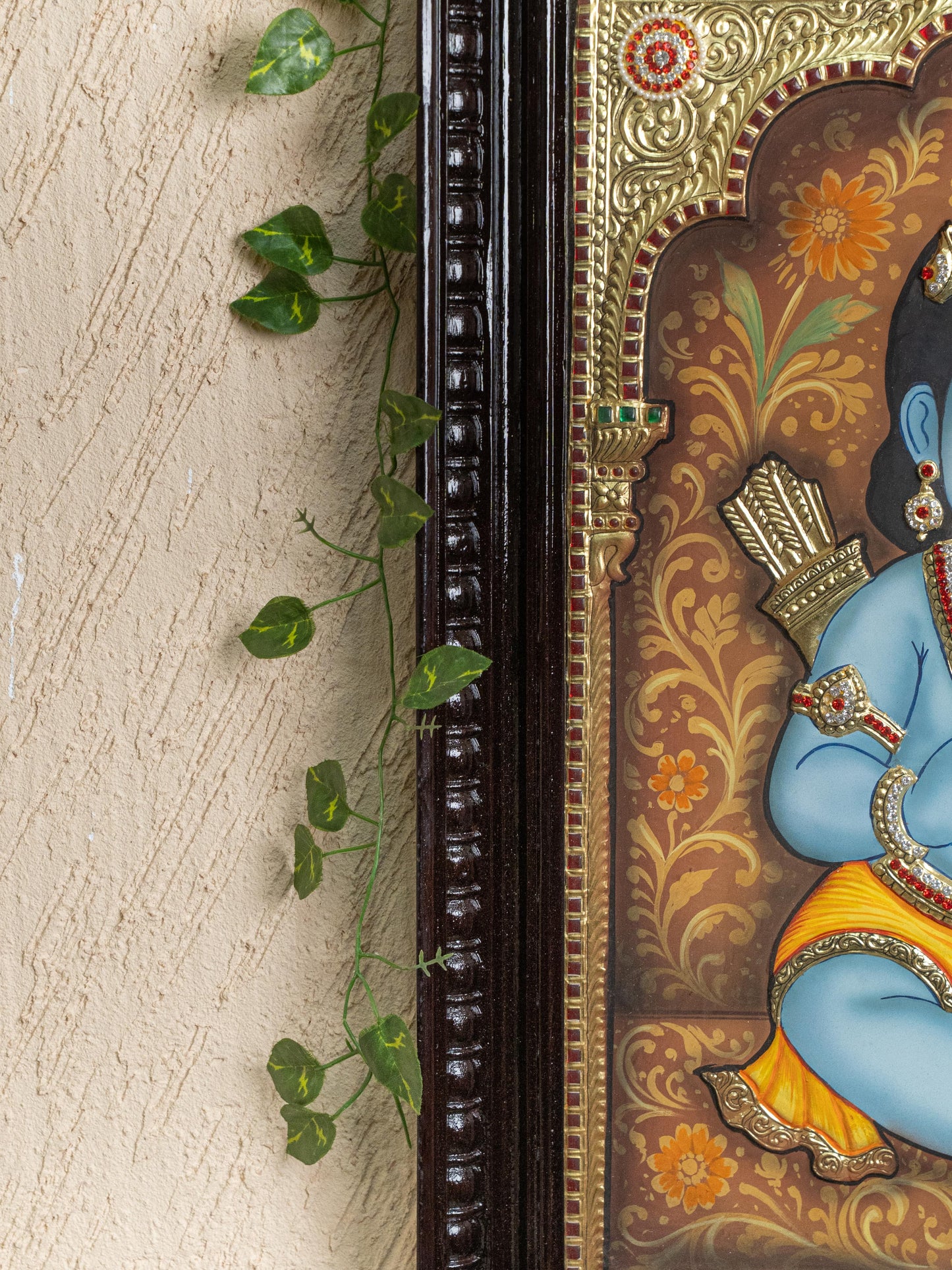 Tanjore Painting - Baby Ramar - Semi Embossed - 24x18 inch - WL5250