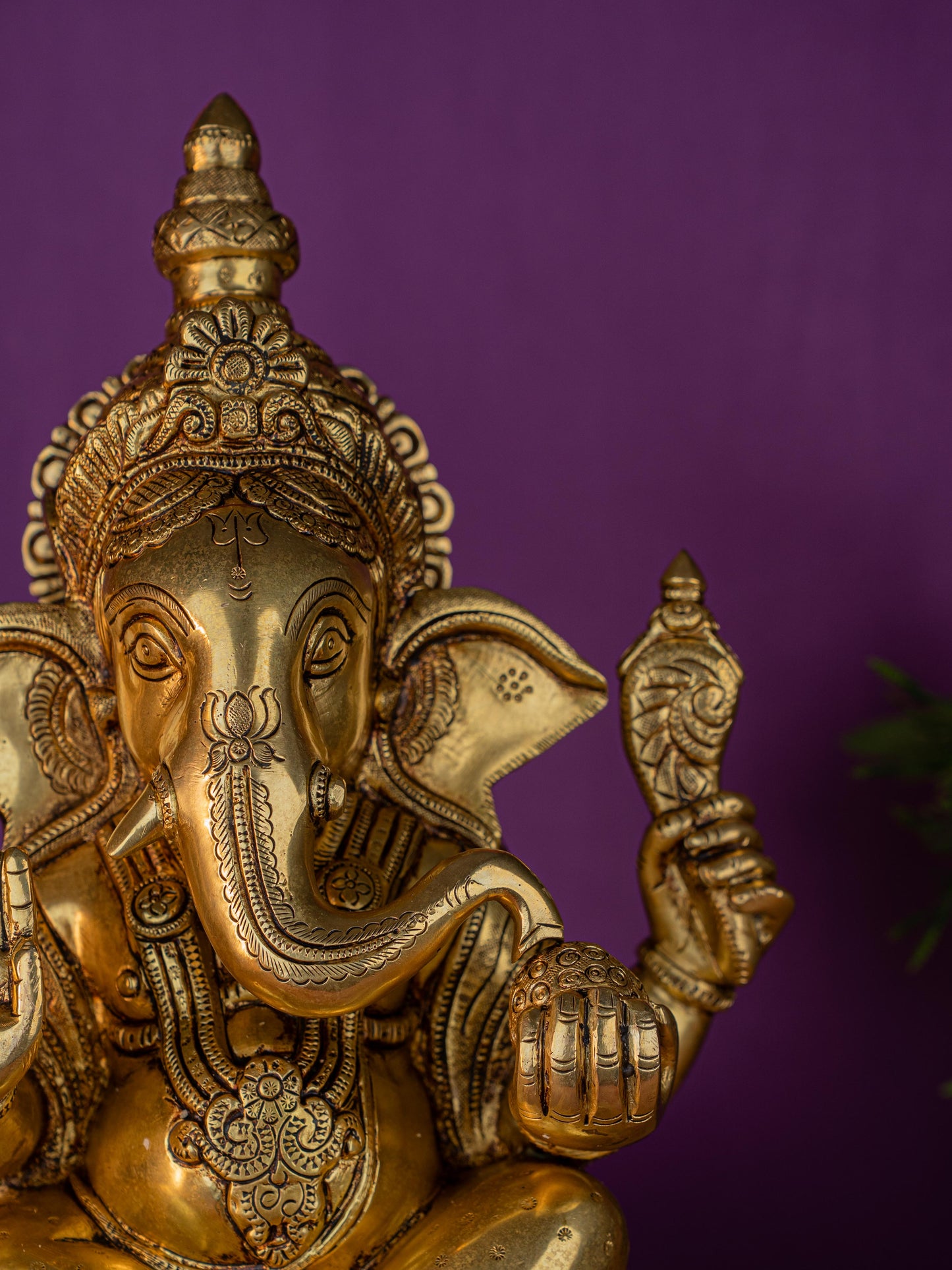 Brass Ganesha Idol - 17 inch - WL5275