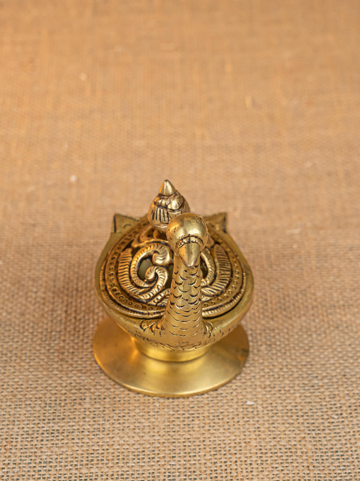 Brass Duck Shape Dhoop Dani - 4 inch - WL5280