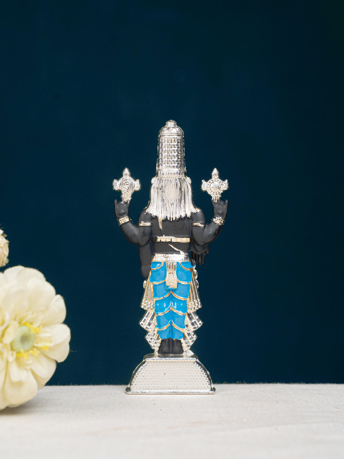 Zinc Alloy Tirupathi Balaji Idol - Silver - 6 inch - WL5180-2