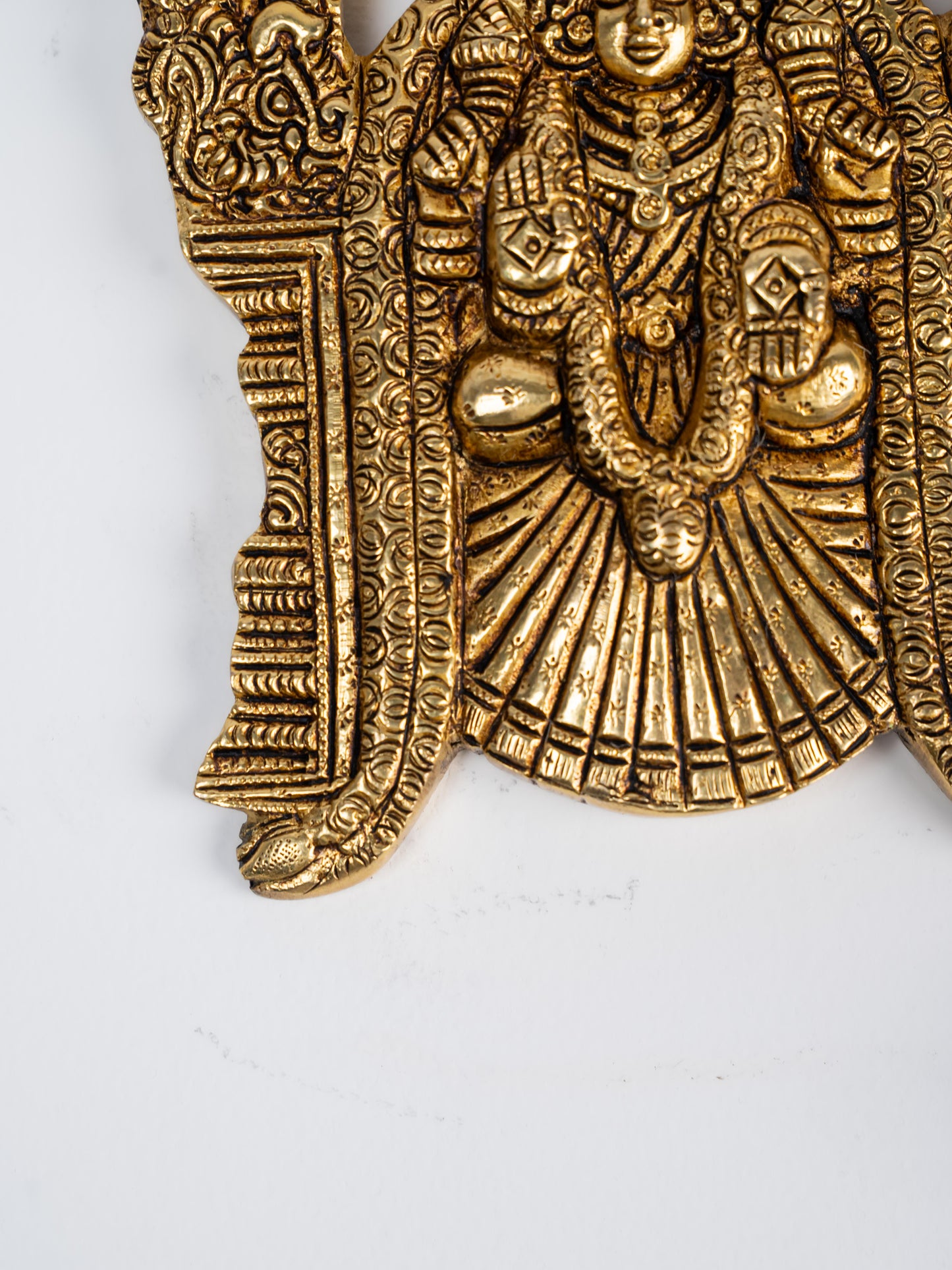 Brass Tirupati Balaji with Padmavathi Thayar Wall Hanging - 7 inch - WL5283