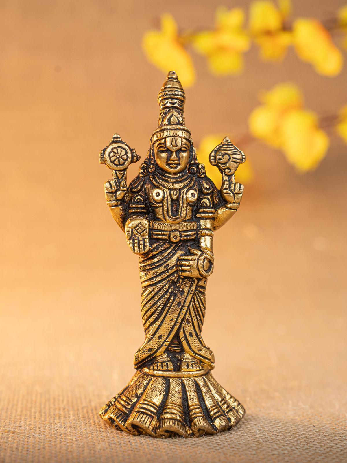 Brass Tirupathi Balaji Idol - 6 inch - WL5292