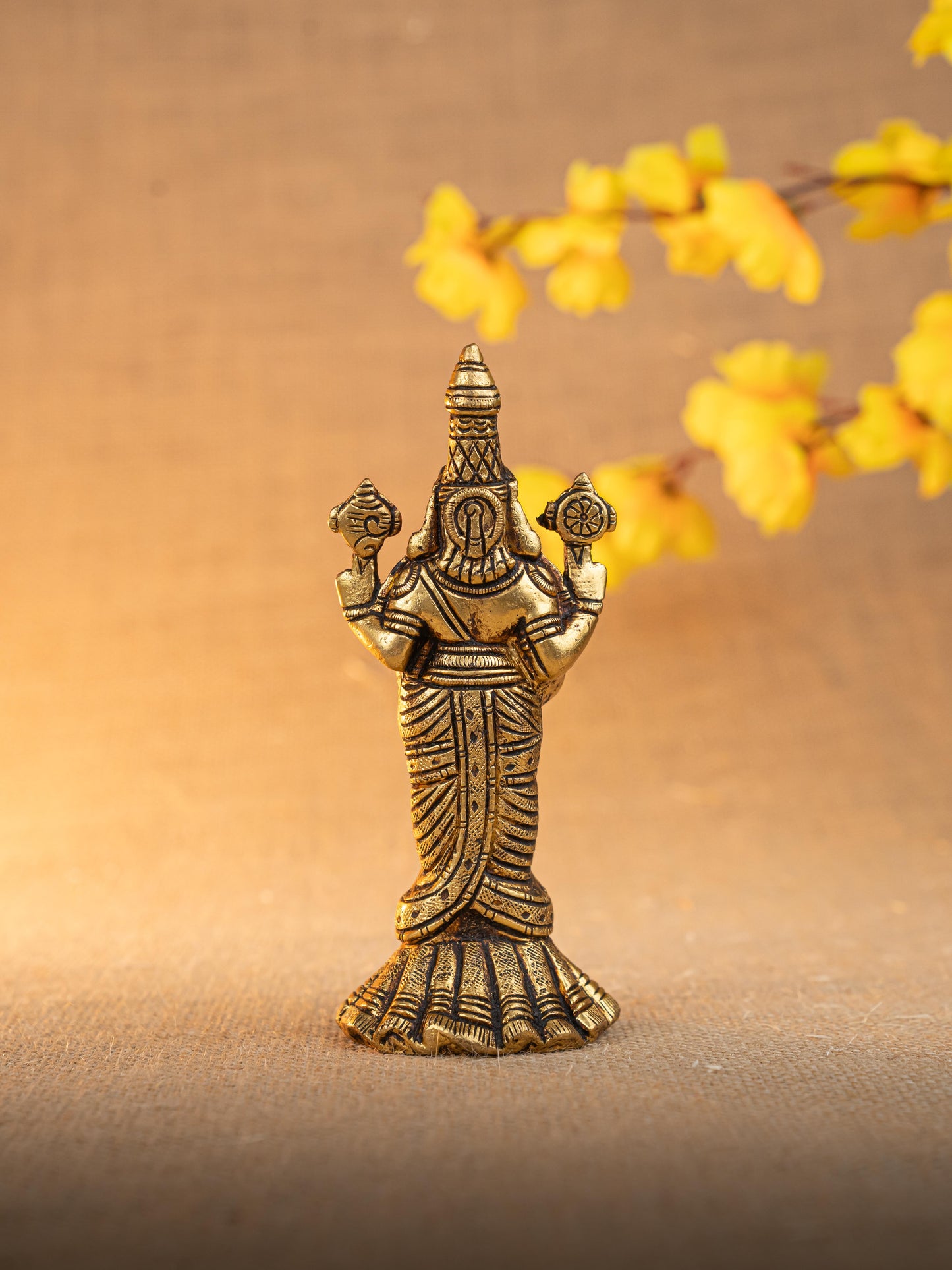 Brass Tirupathi Balaji Idol - 6 inch - WL5292