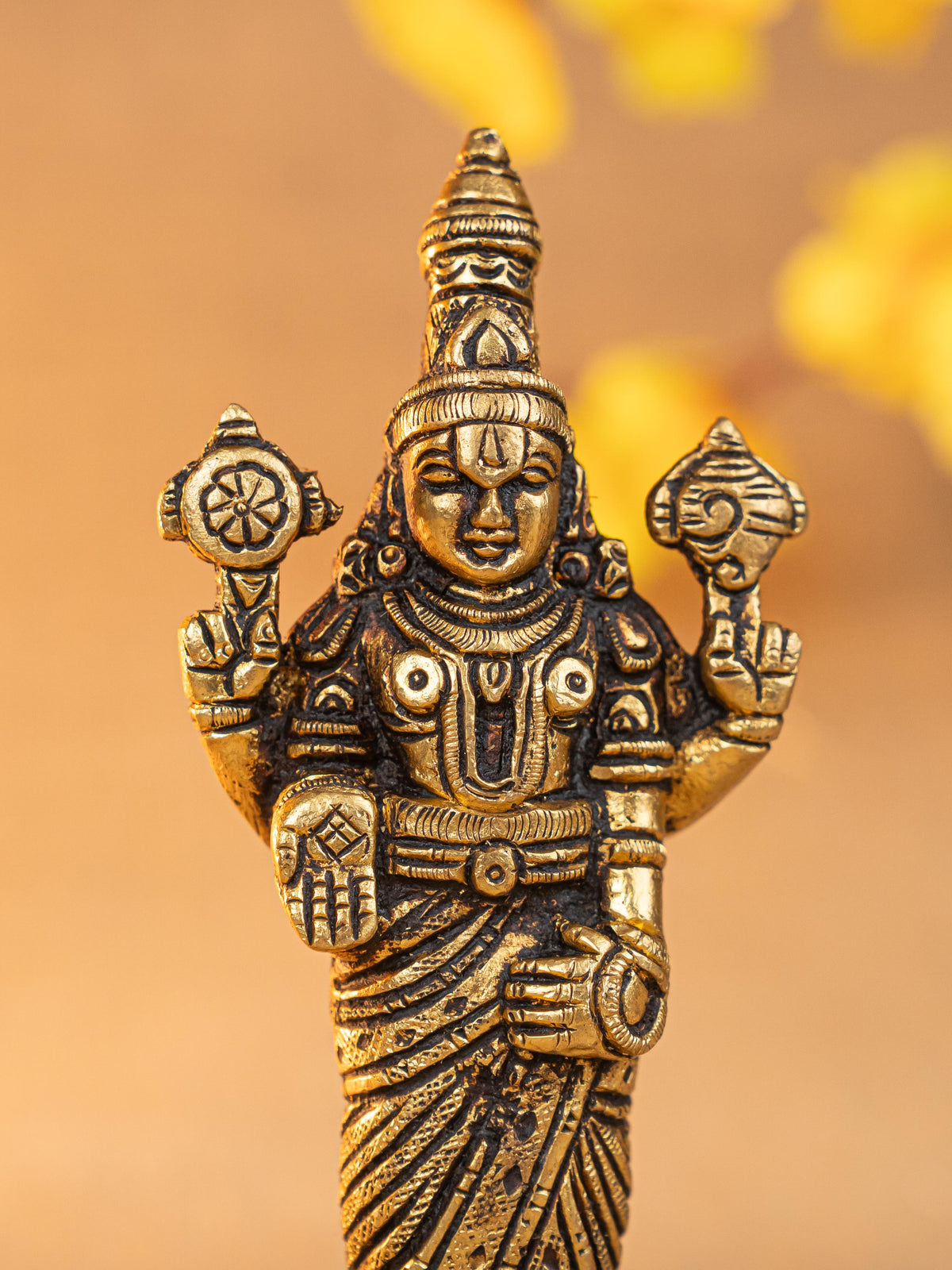 Brass Tirupathi Balaji Idol - 6 inch - WL5292