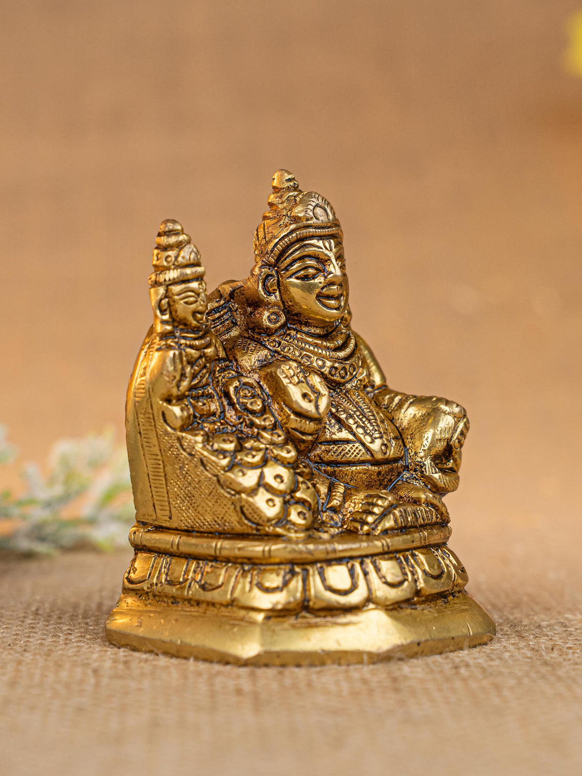 Brass Lakshmi with Kuber - 3 inch - WL5309
