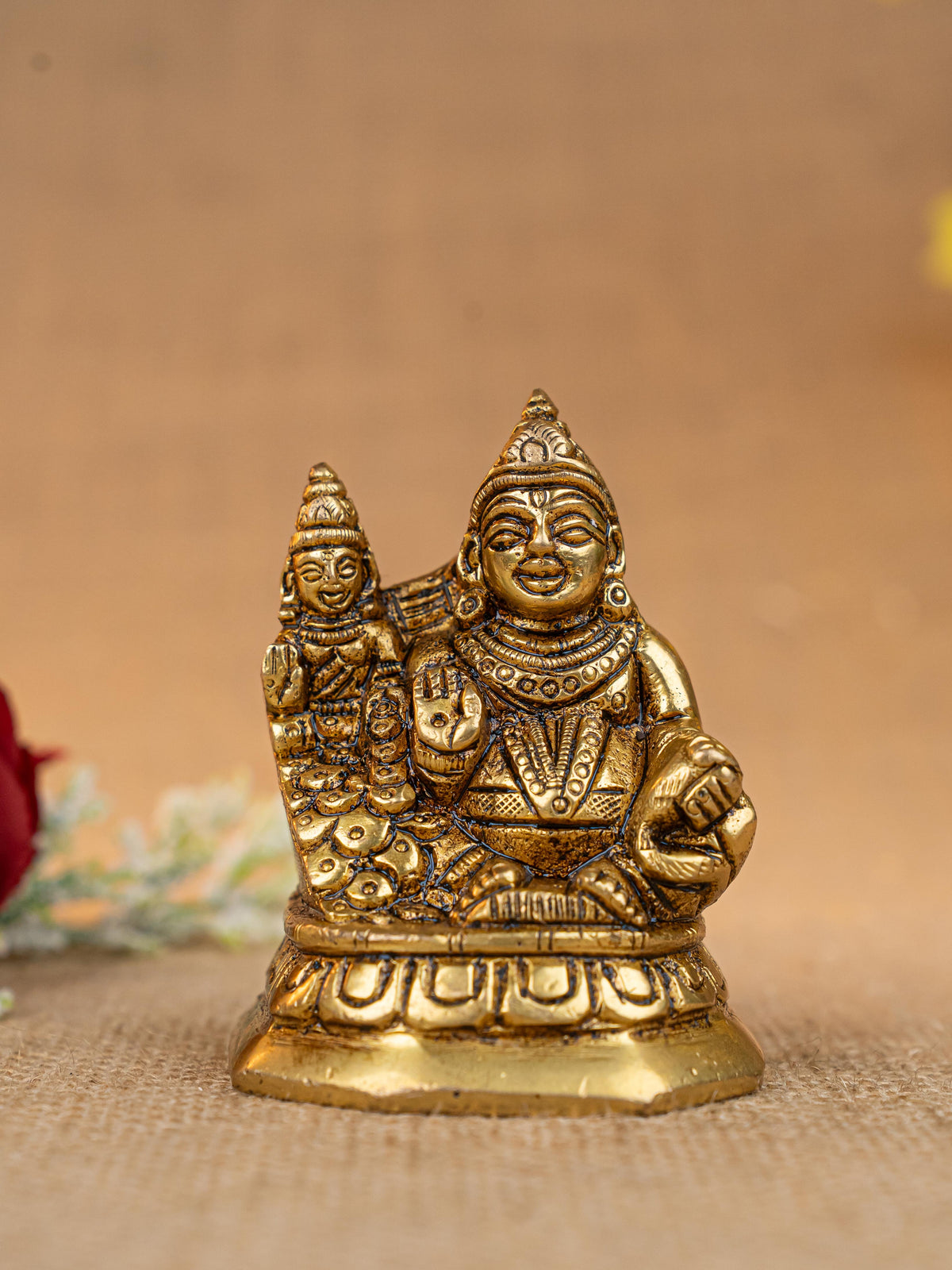 Brass Lakshmi with Kuber - 3 inch - WL5309