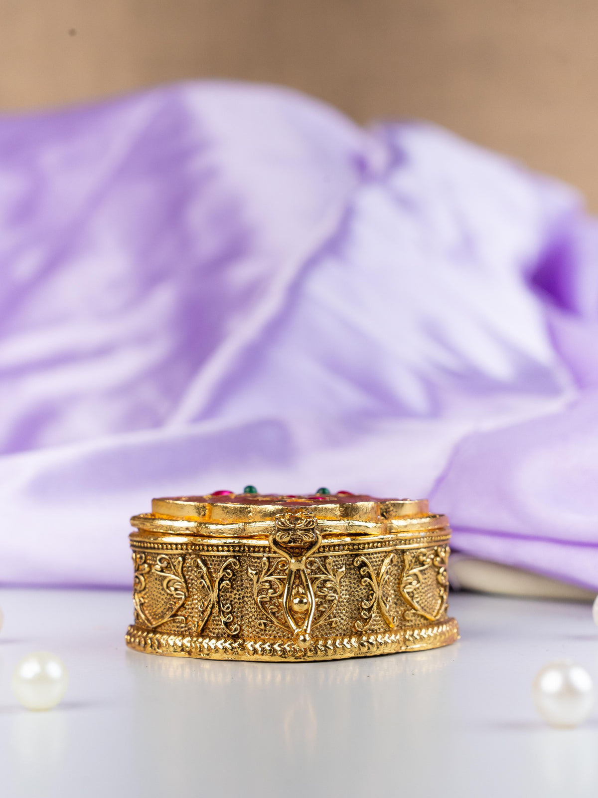 Designer Leaf Design Kumkum Holder - WL5313