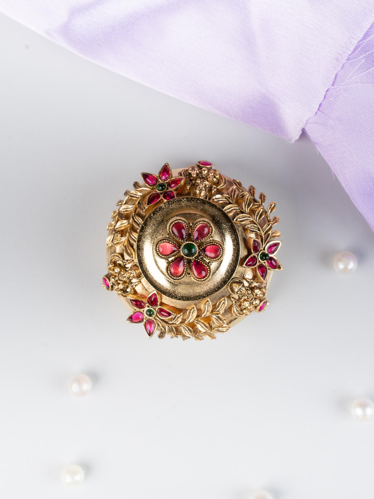 Designer Flower Kumkum Holder - WL5315