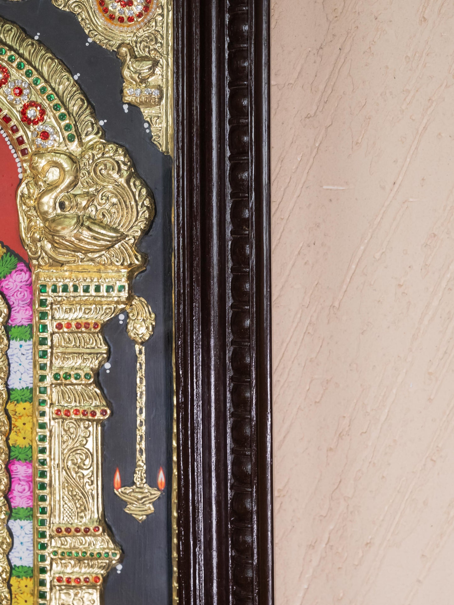 Tanjore Painting - Tirupathi Balaji - Semi Embossed - 24x18 inch - WL5335