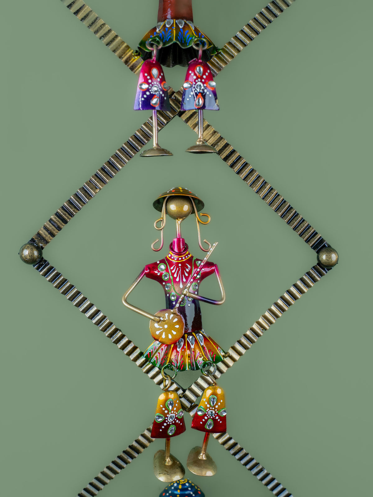 Metal Handpainted Musician on Frame - 36 inch - WL5406
