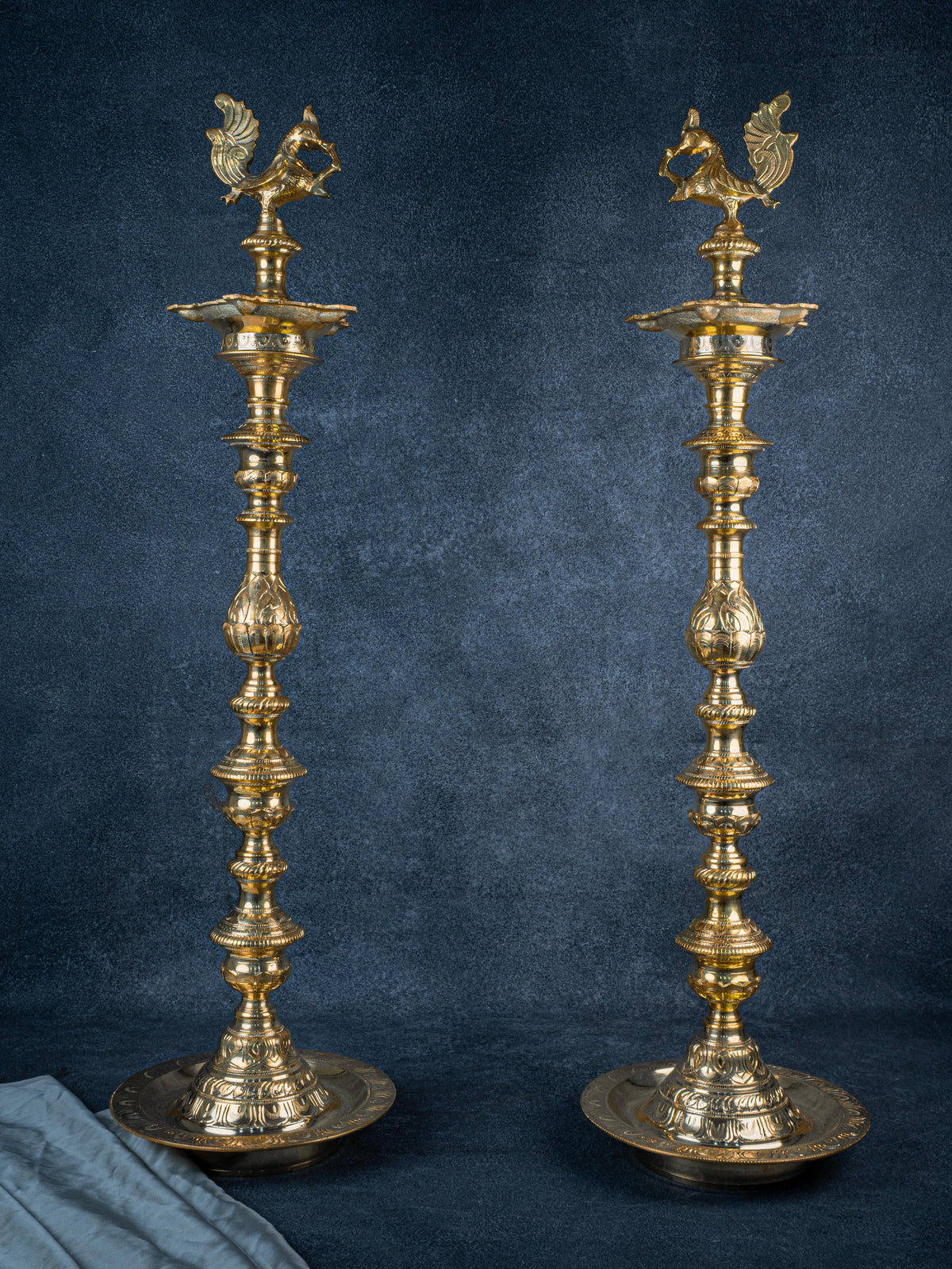 Brass Annapakshi Kuthu Vilakku - 39 inch - WL5410
