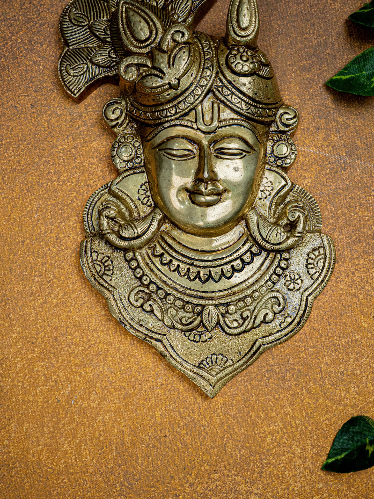 Brass Shreenathji Wall Hanging - 11 inch - WL5453
