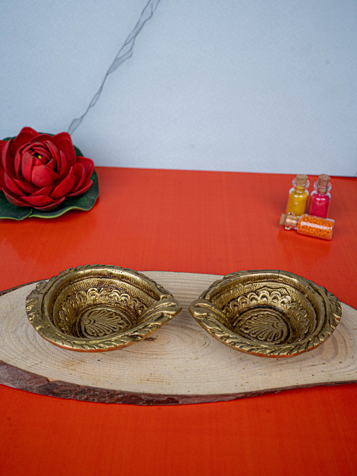 Brass Diya - Set of 2 - 3 inch - WL5455