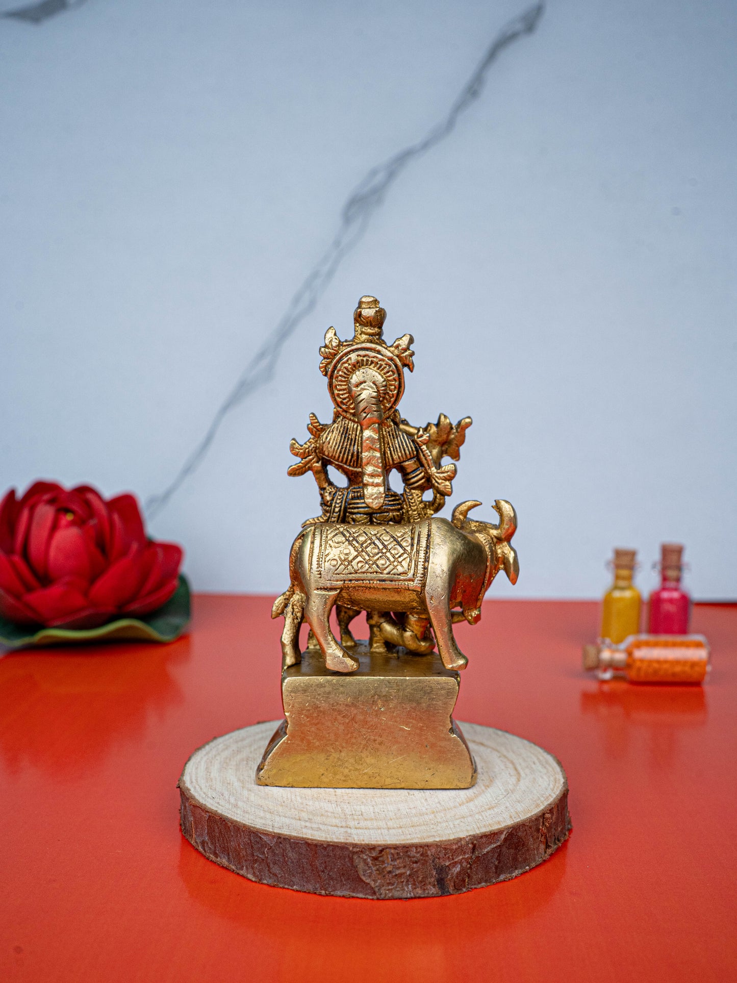 Brass Krishna Idol - 4 inch - WL5460