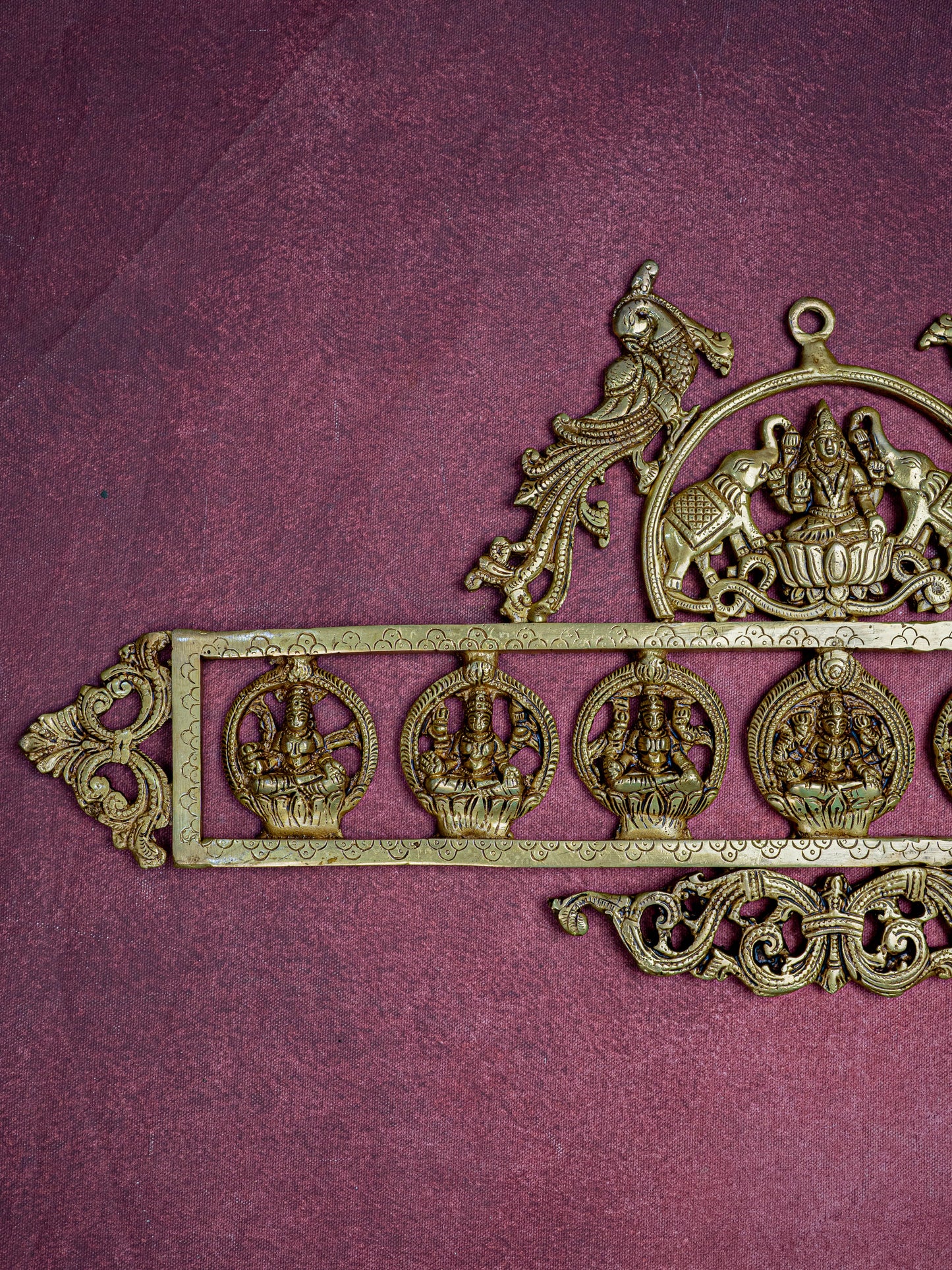 Brass Ashtalakshmi Wall Hanging - 11 inch - WL5461