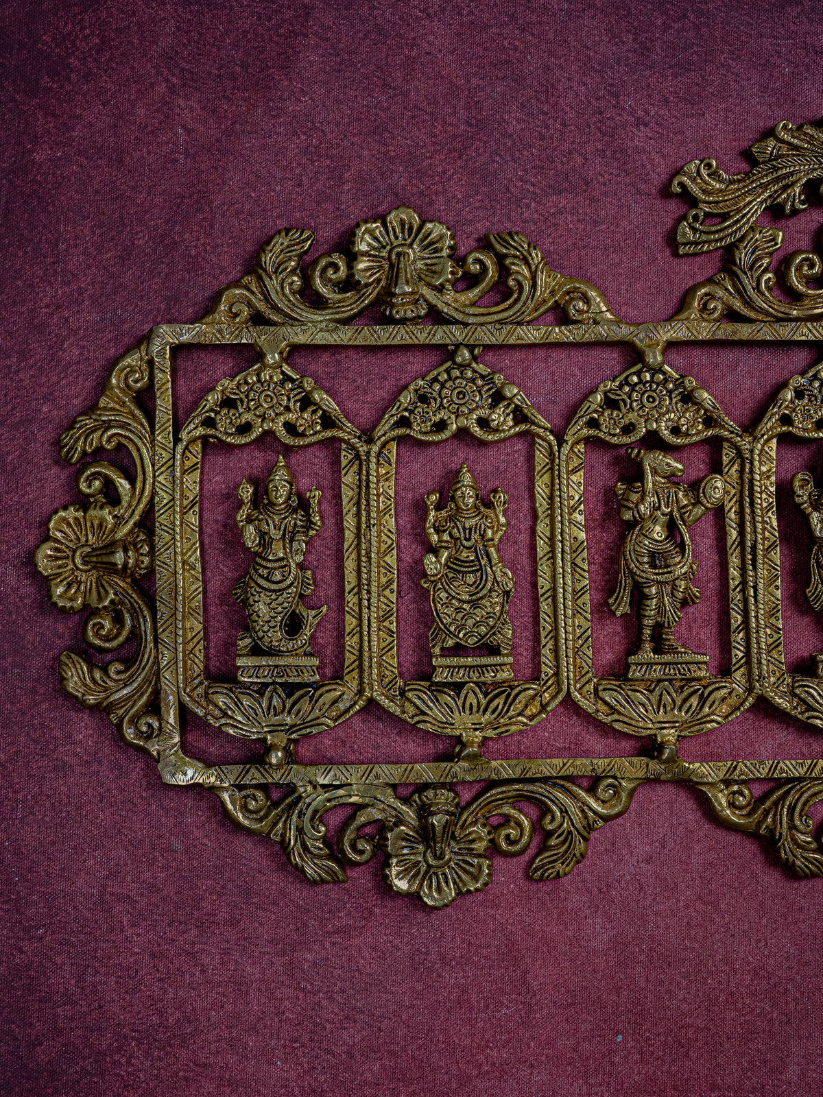 Brass Dasavatharam Wall Hanging - 36 inch - WL5462