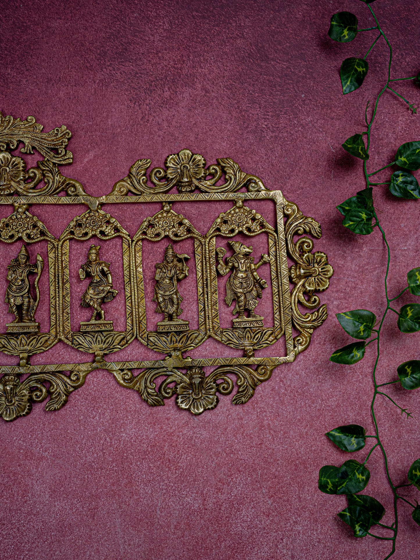 Brass Dasavatharam Wall Hanging - 36 inch - WL5462
