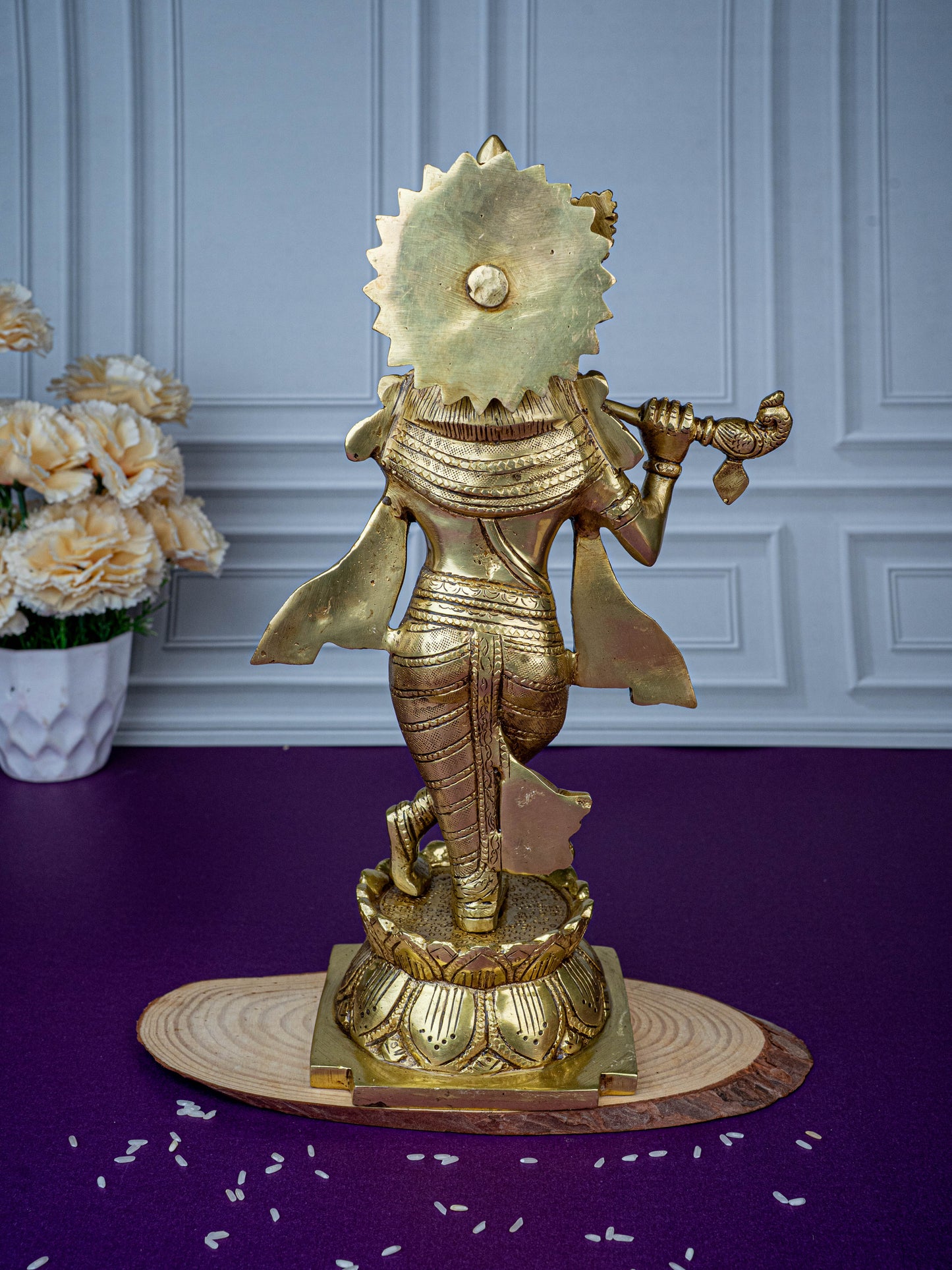 Brass Krishna Idol - 12 inch - WL5468