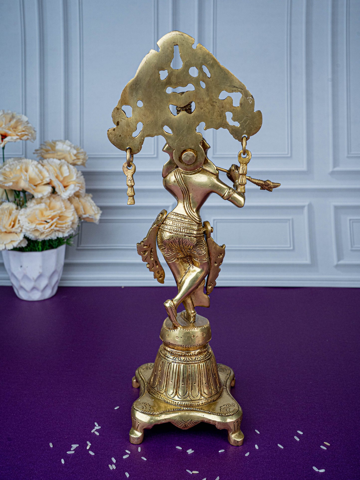 Brass Krishna Idol - 14 inch - WL5471