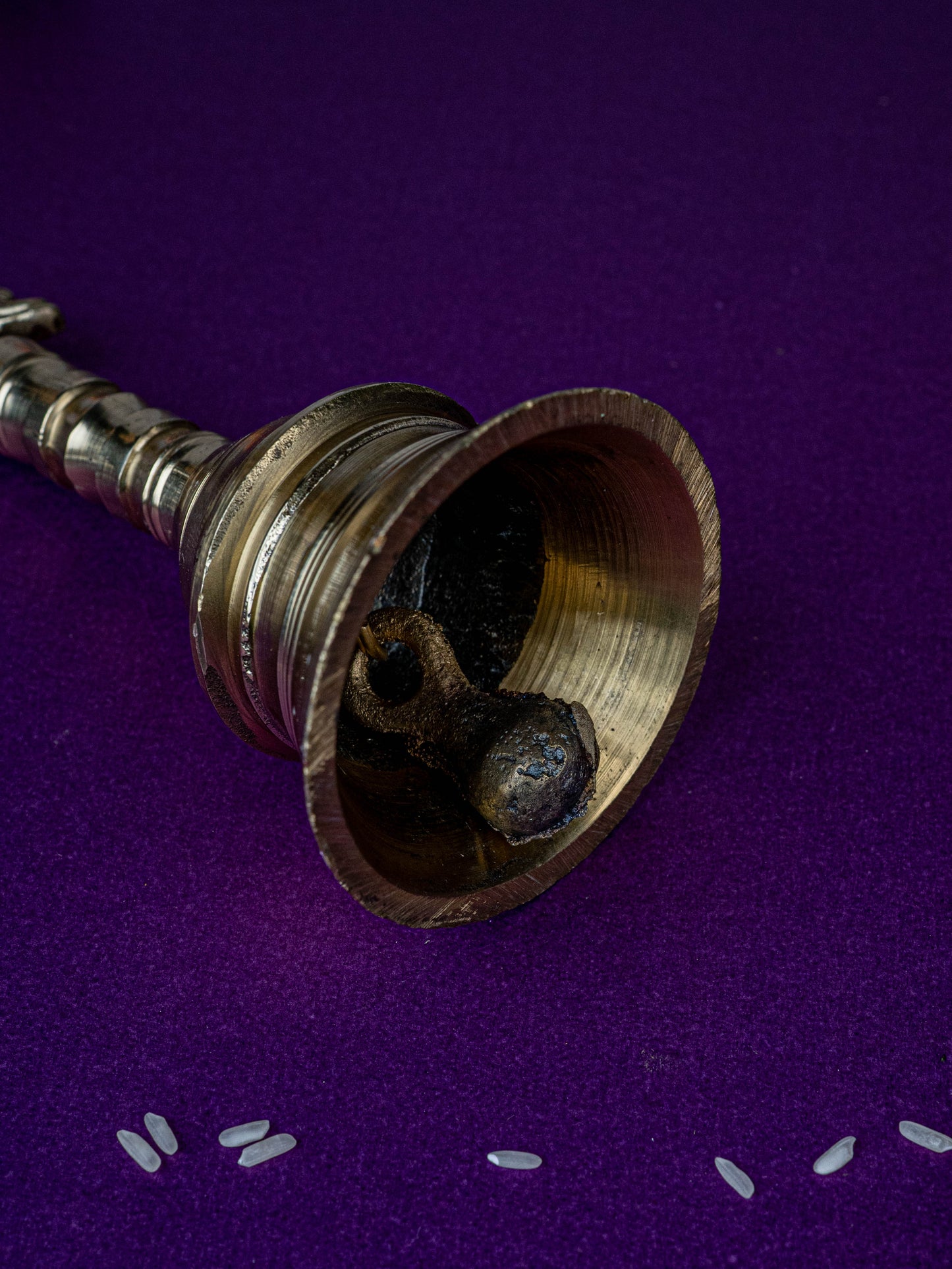 Brass Bell with Shankh - 7 inch - WL5475