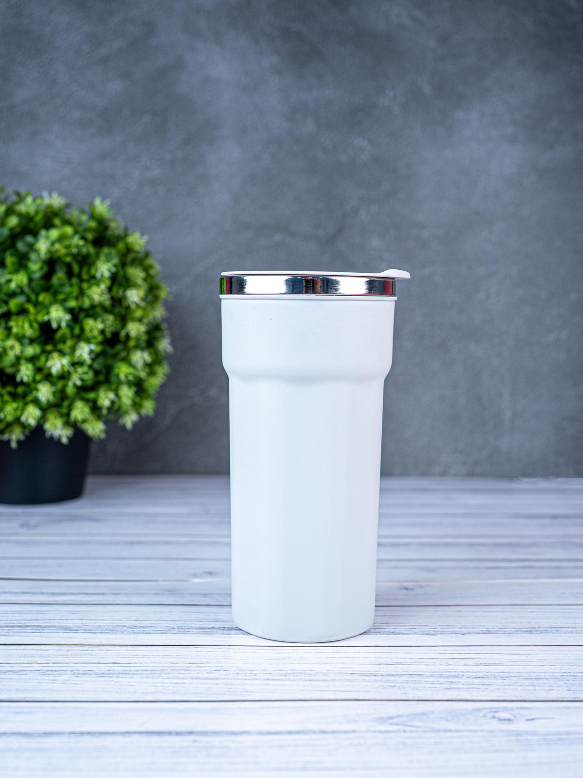 Insulated Mug with Lid - 6 inch - Grey - WL5492-2