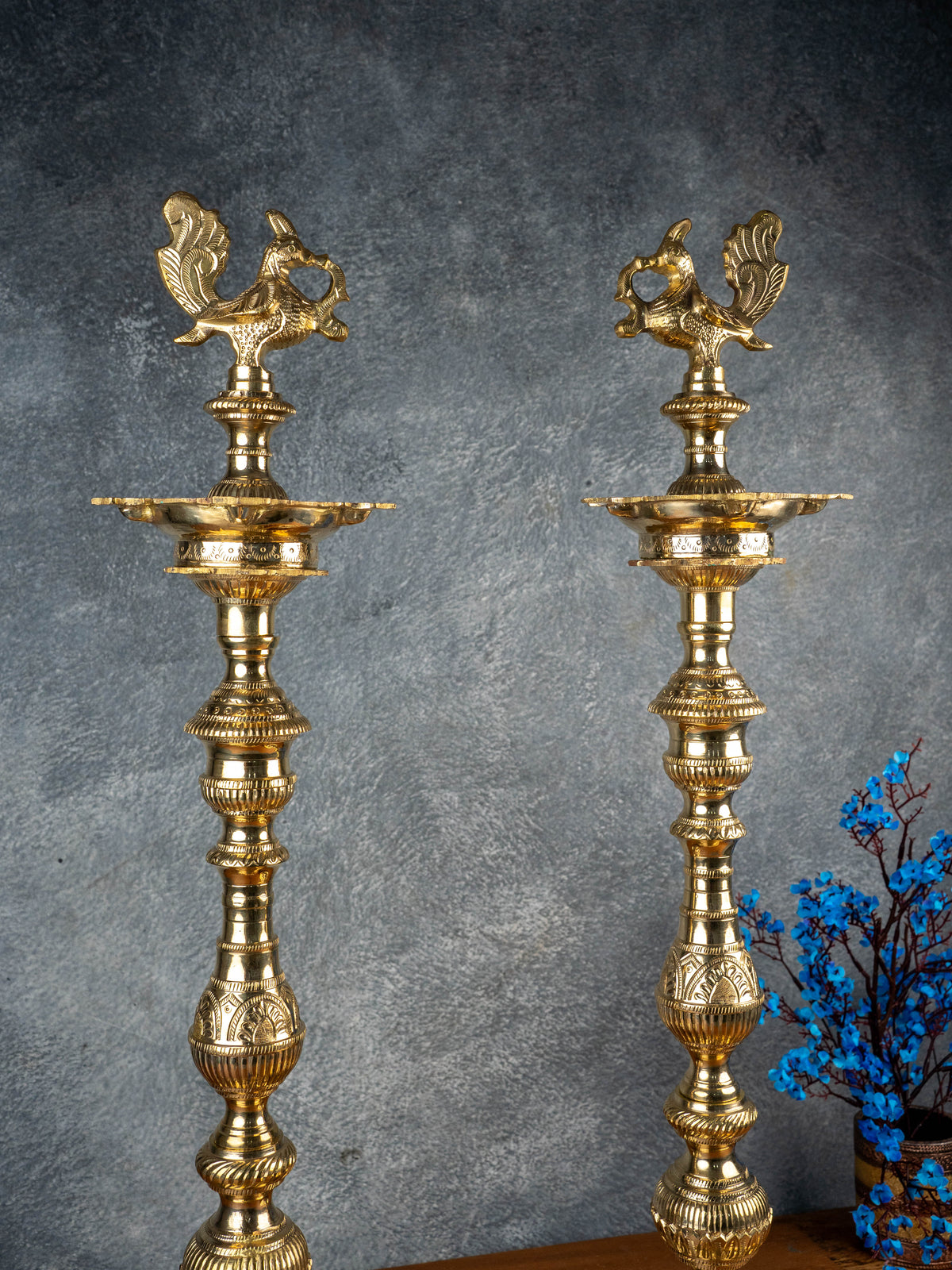 Brass Annapakshi Kuthu Vilakku - 28 inch - WL5508