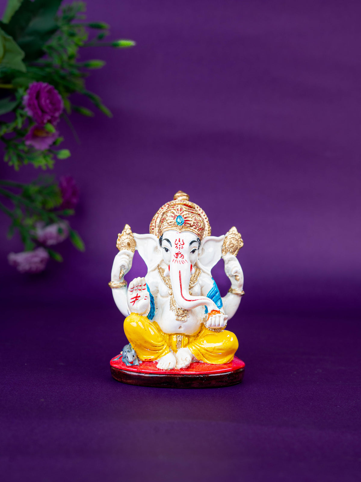 Polystone Ganesha Idol - 4 inch - WL5518