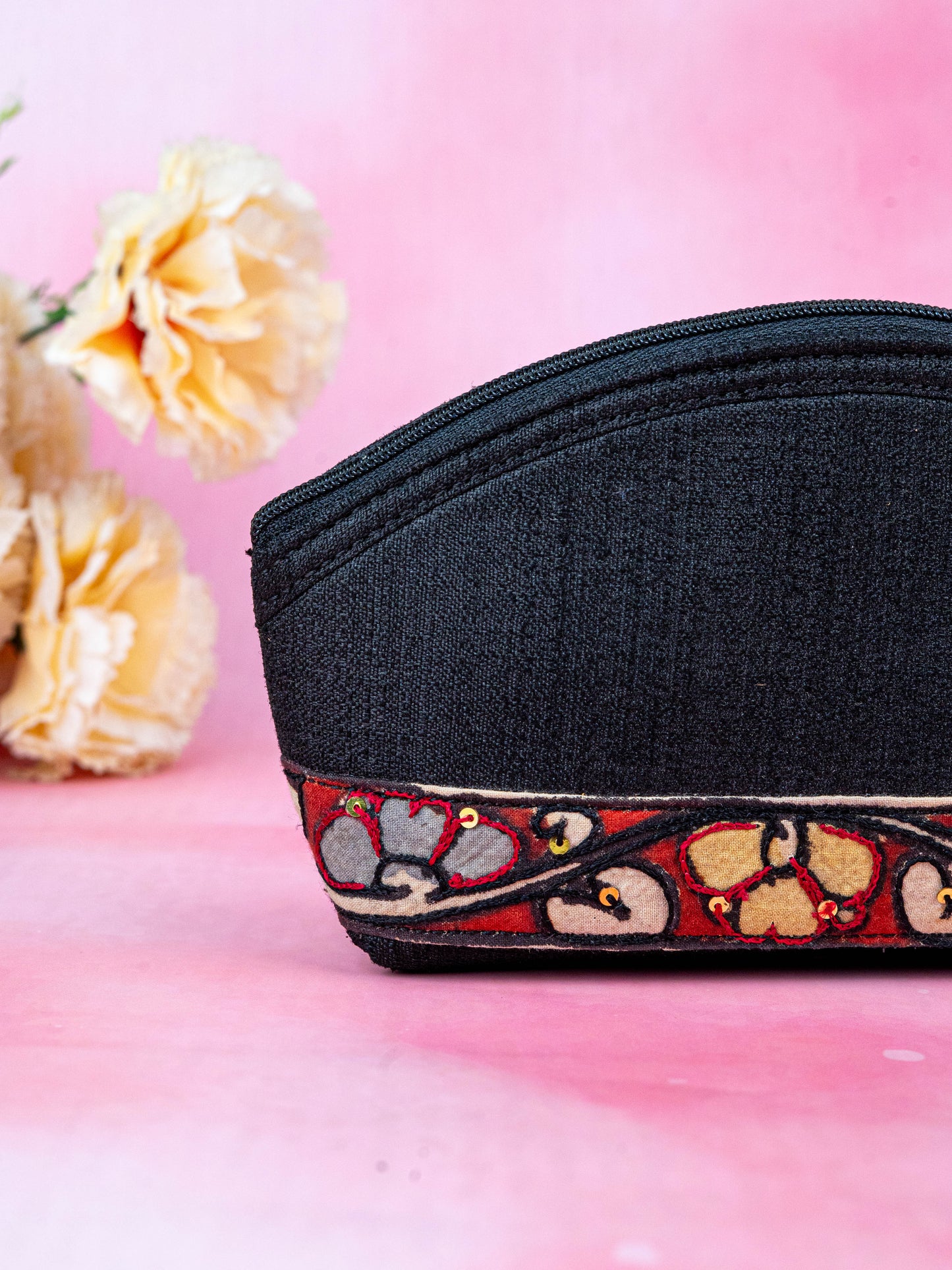 Handpainted Kalamkari Design - Pouch - 4 inch - WL5544