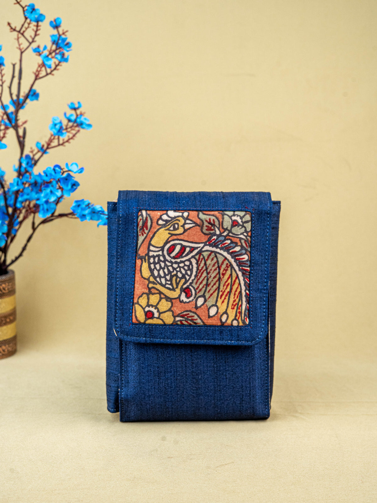 Handpainted Kalamkari Design - Jewellery Pouch - 8 inch - WL5545