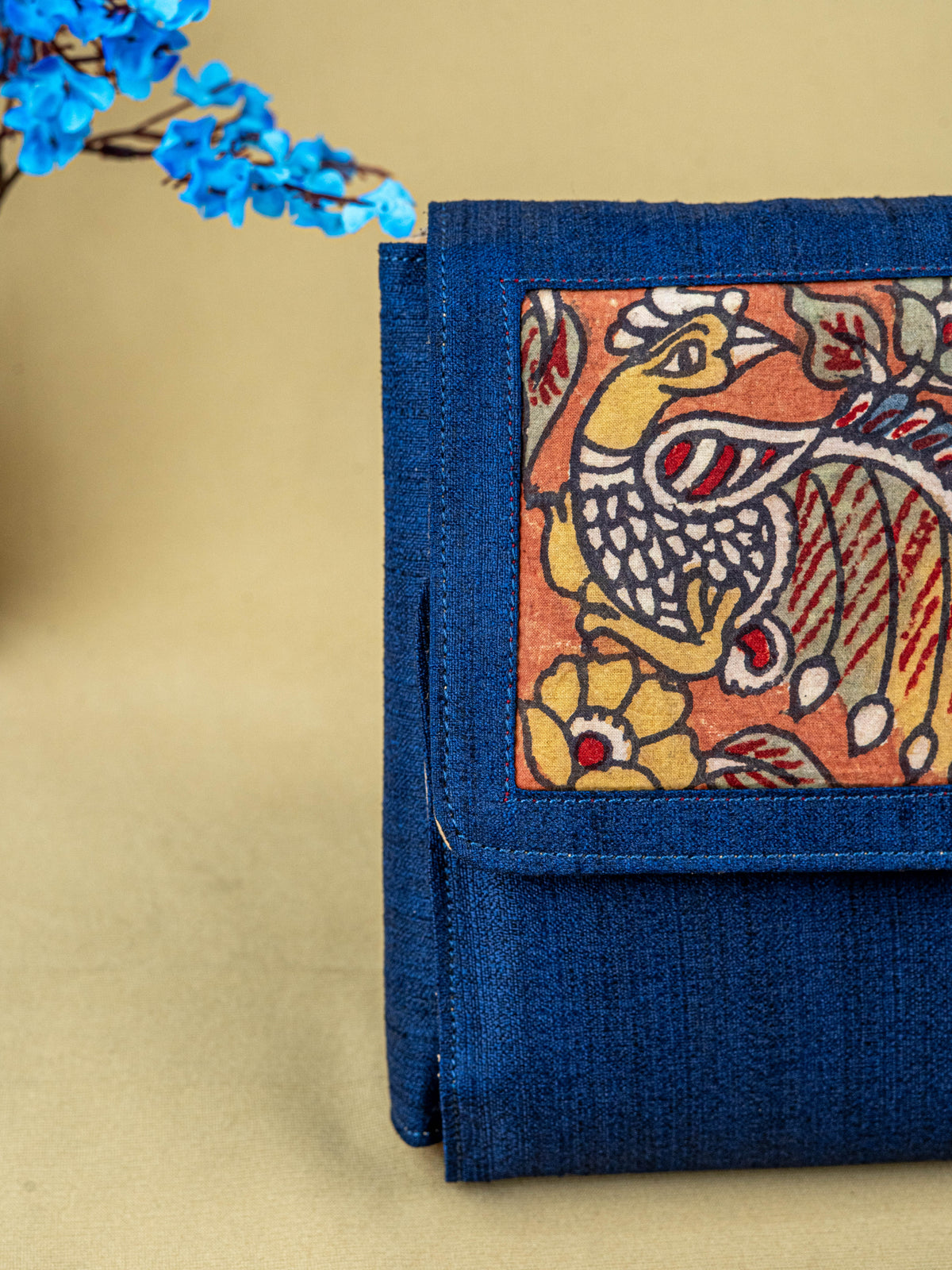 Handpainted Kalamkari Design - Jewellery Pouch - 8 inch - WL5545