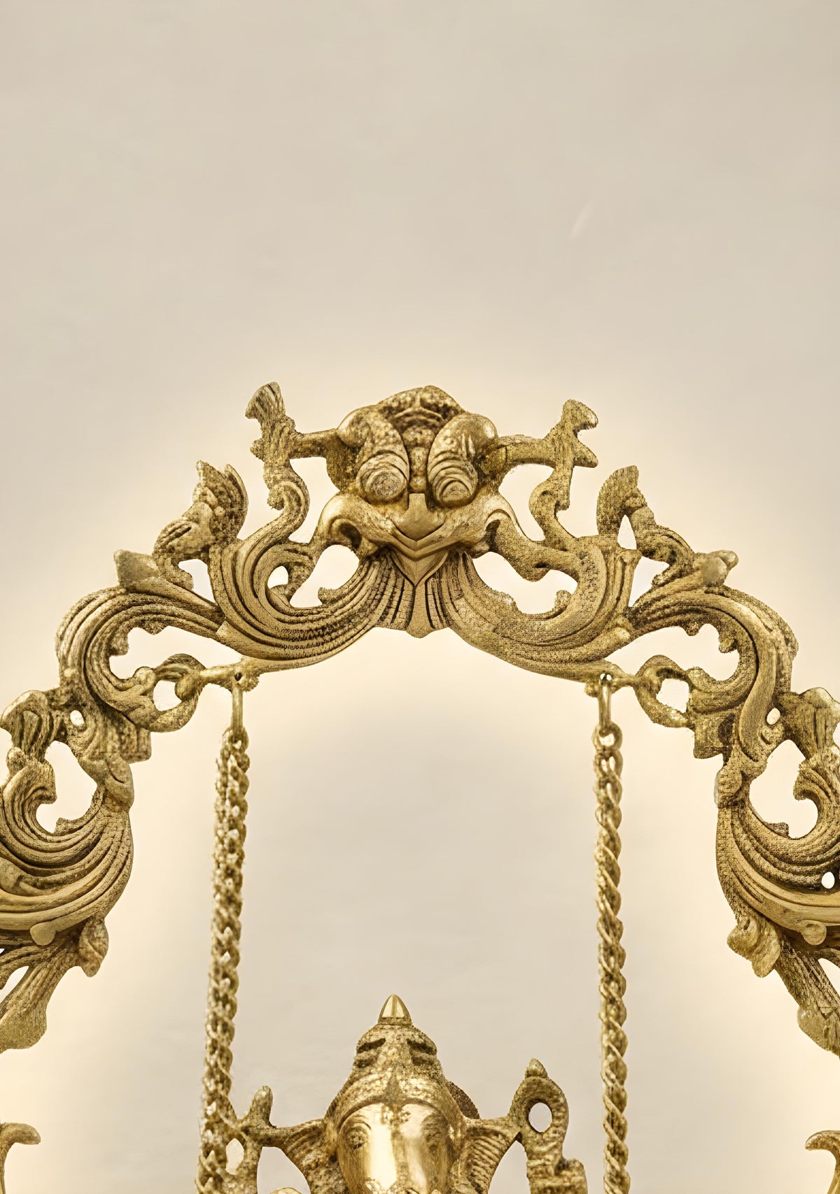 Brass Swing Ganesha Urli - 21 inch - WL5564