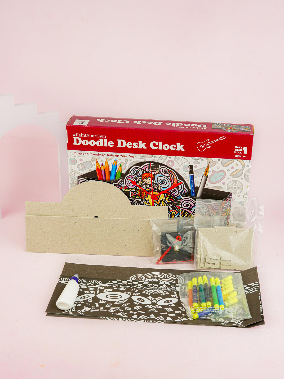 Doodle Art Kit - Desk Clock - WL5602