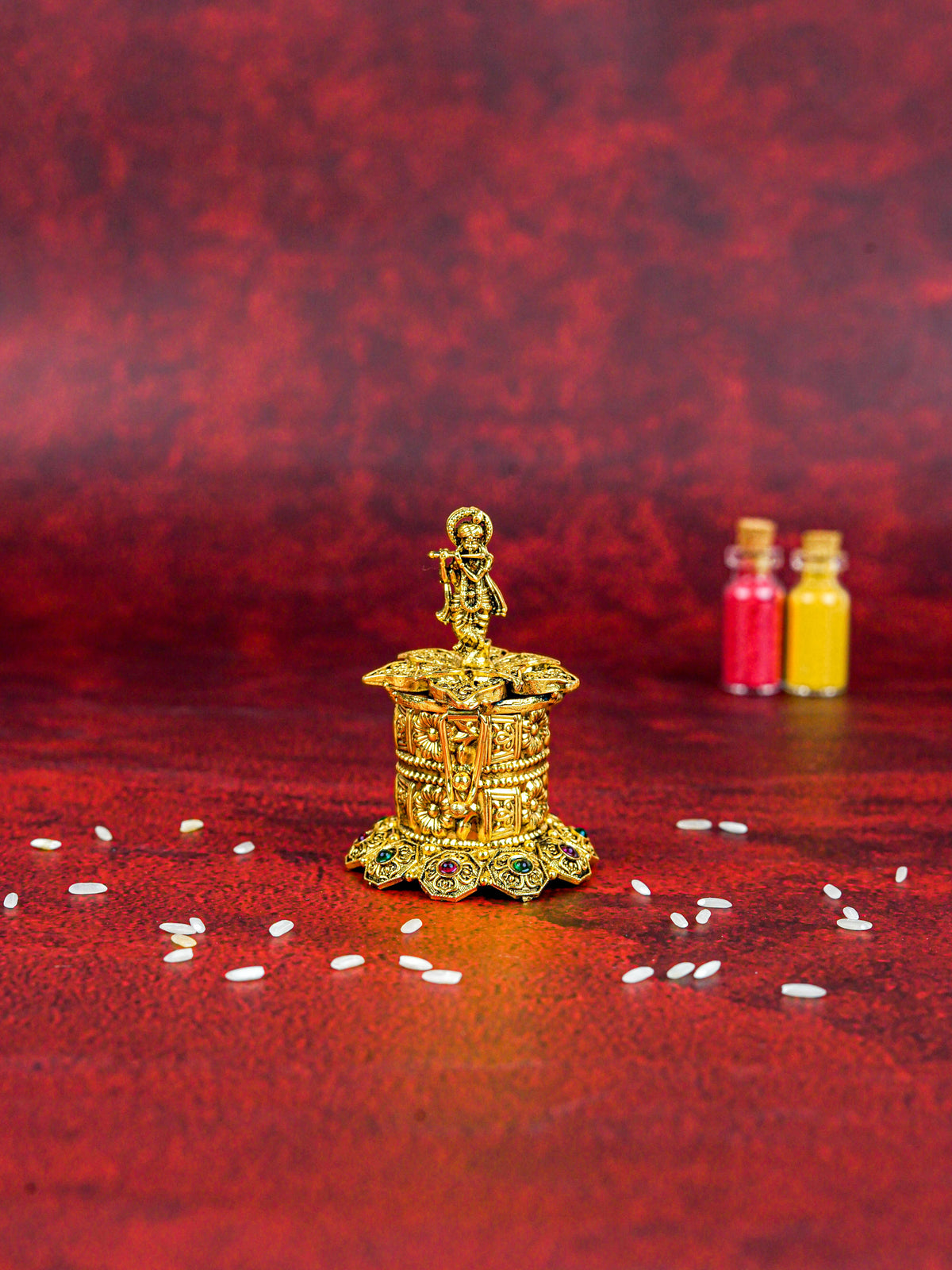 Designer Krishna Kumkum Holder - WL5608