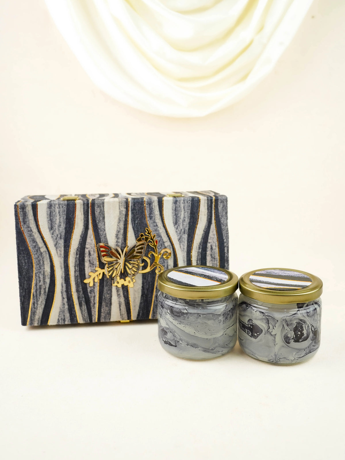 Decorative 2 Jar Dry Fruit Box - WL6048