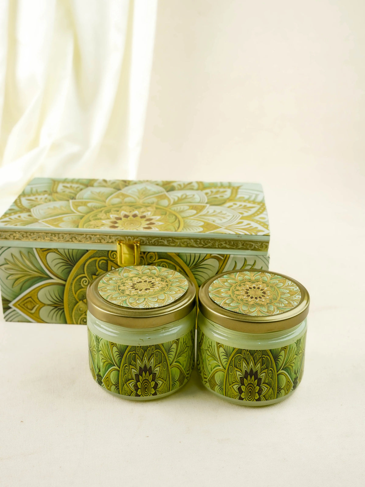 Decorative 2 Jar Dry Fruit Box - WL6084