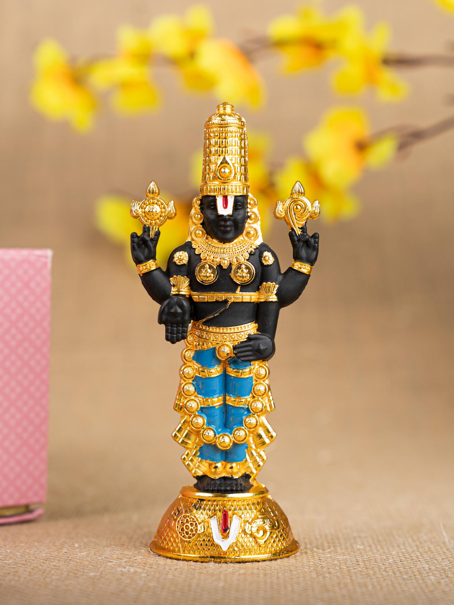 Gift Hamper - Balaji Idol with Balaji Paduka and Zinc Alloy Diya - WMH0016