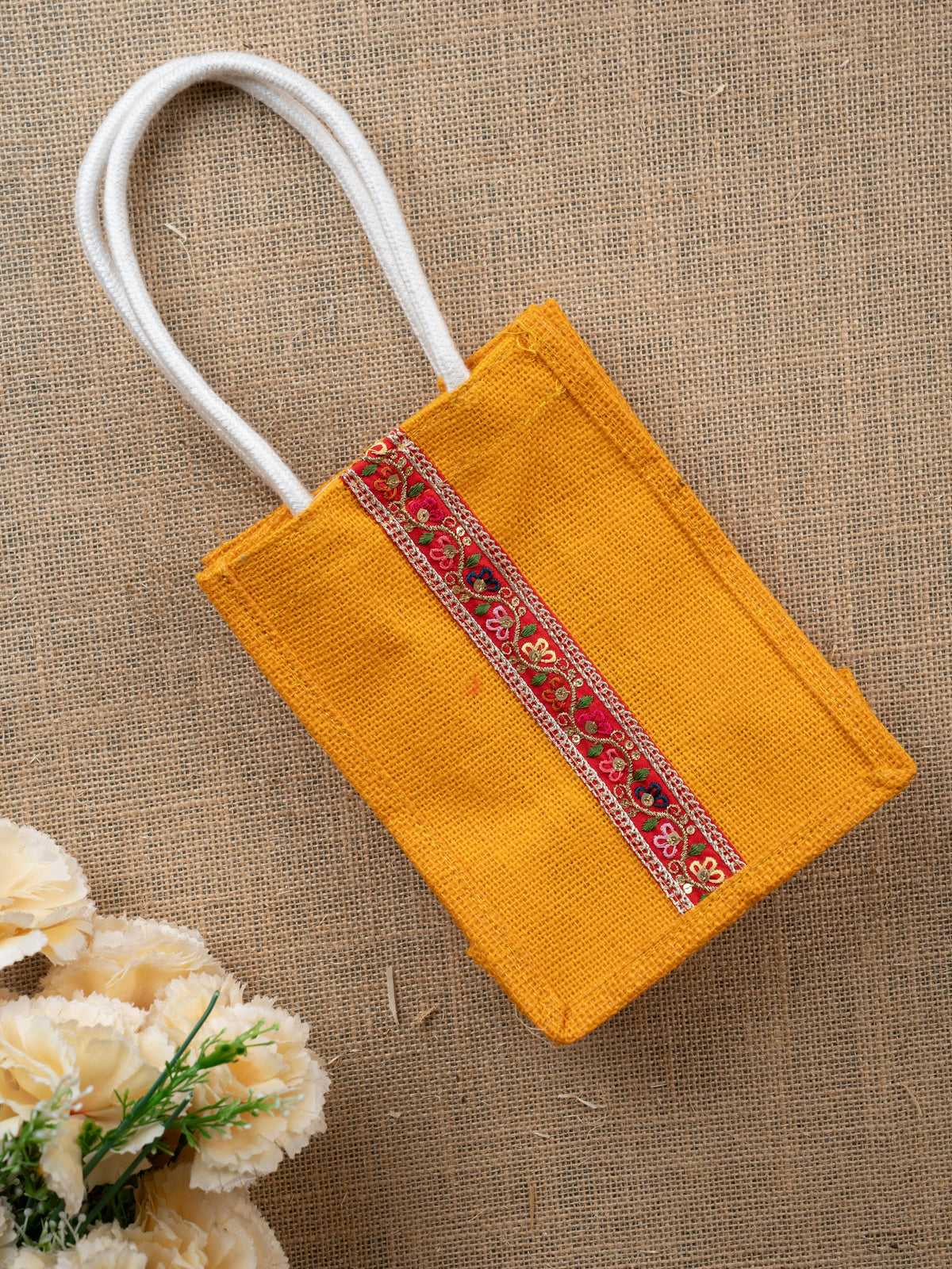 Jute Bag with Lace - WBG1753