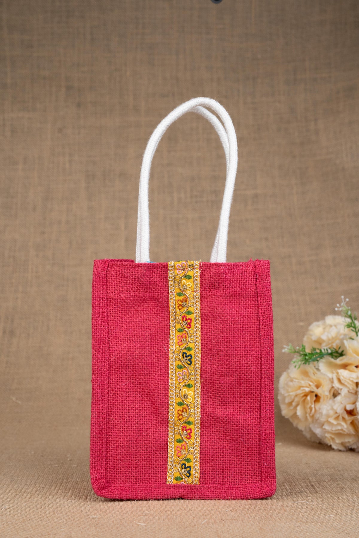 Jute Bag with Lace - WBG1753