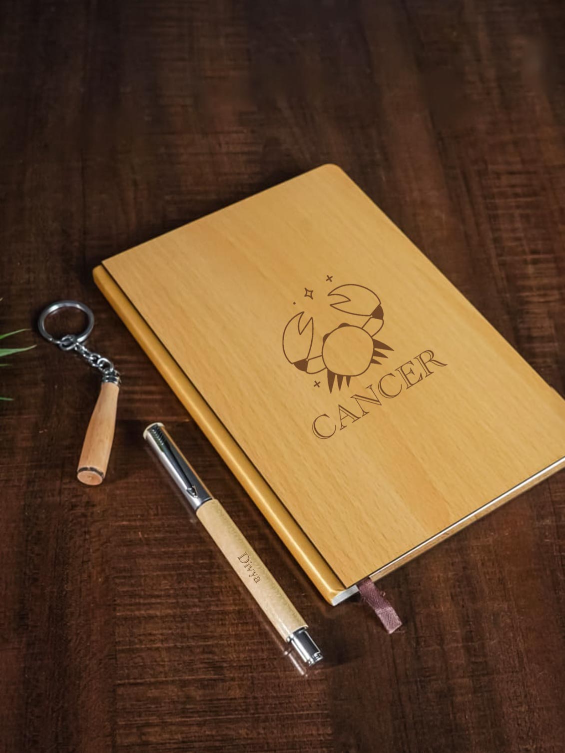 Corporate Gift - Customizable Wooden Diary Set - BCG0070