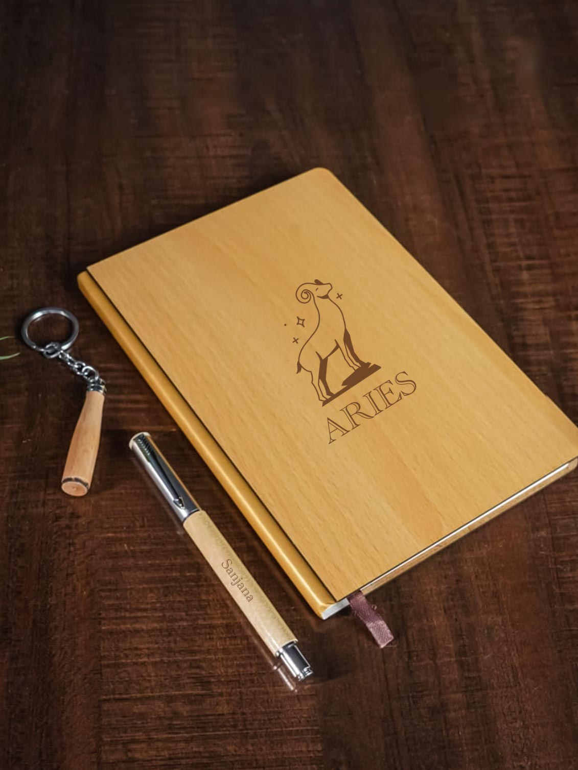 Corporate Gift - Customizable Wooden Diary Set - BCG0070