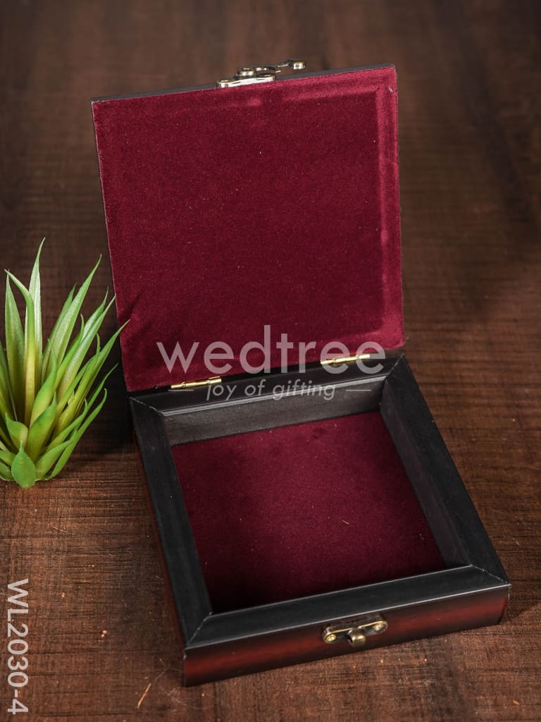 Acrylic Reverse Picture Jewelry Box - Tanjore Art Peacock1 - WL2030-4