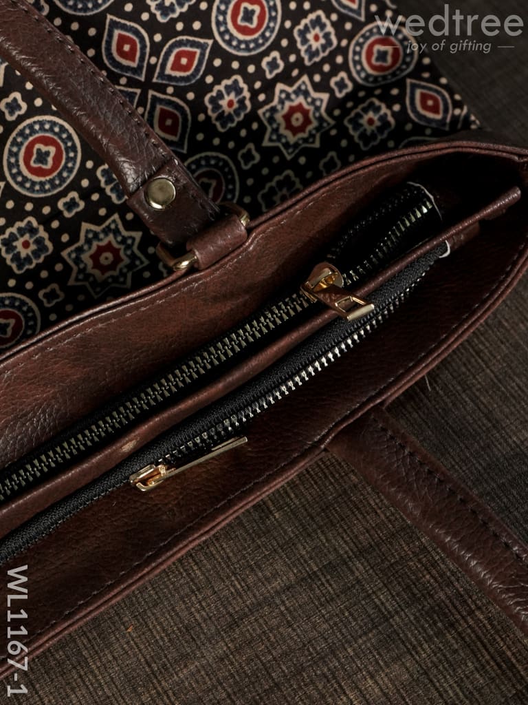 Ajrakh Printed Fabric Handbag - WL1167
