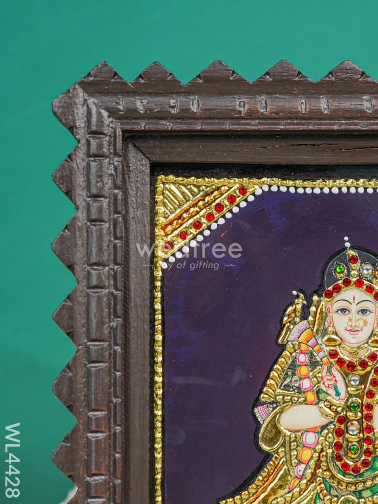 Andal Photo frame with Tanjore art work - Flat (Gold foil) - 8 x 6 inch - WL4428