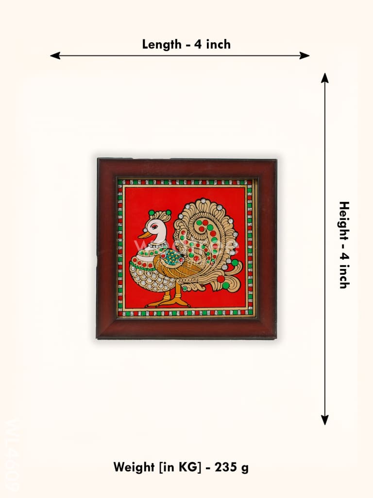 Annapakshi Reverse Glass Painting Frame - 4x4 inch - WL4609