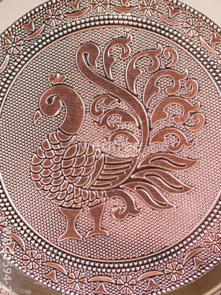 Annapkshi Oxidized Plate - 6 inch - Copper - WBG1594-2