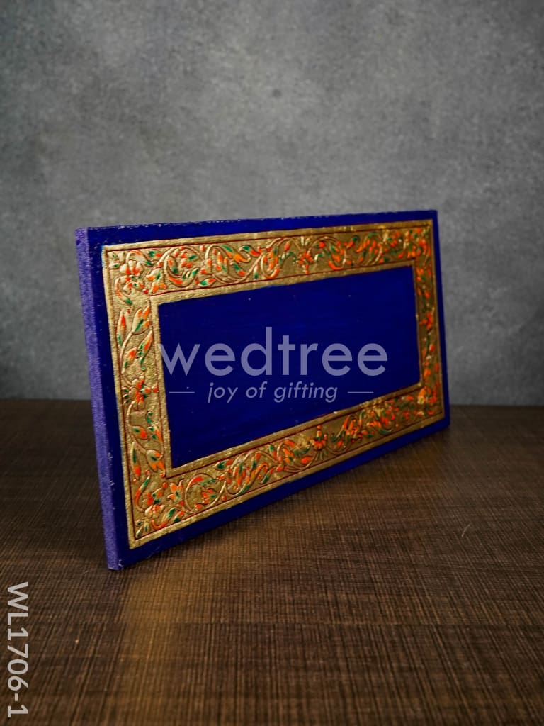 Antique Name Plate - Hand Painted 6x12 - Blue - WL1706-1